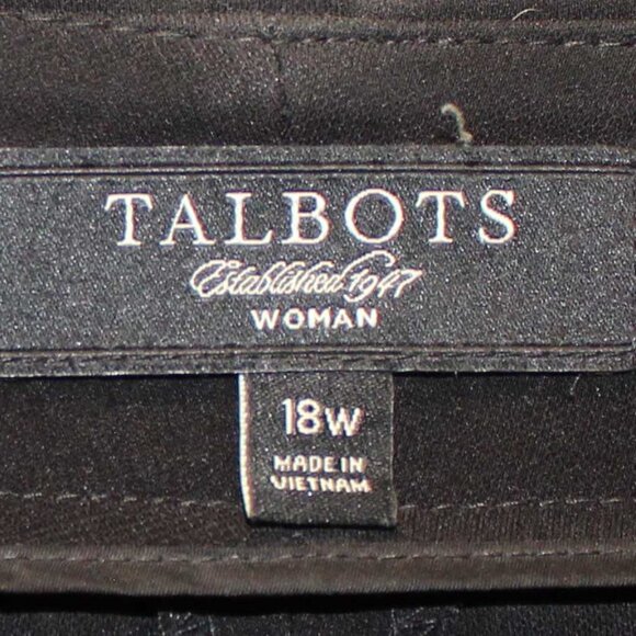 Talbots Black Straight Leg Signature Pants - Sz 18W - Picture 7 of 10